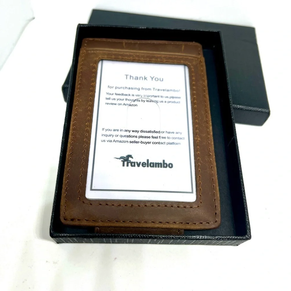 Travelambo Slim Leather Wallet NIB